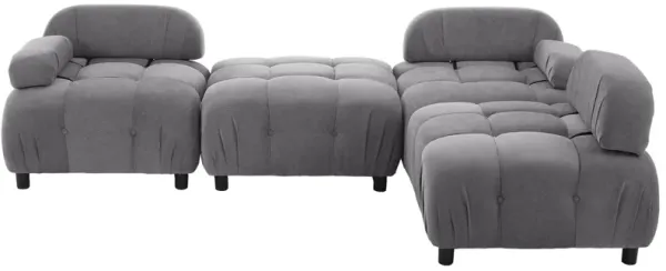 Upholstery Modular Convertible Sectional Sofa, L Shaped Couch With Reversible Chaise