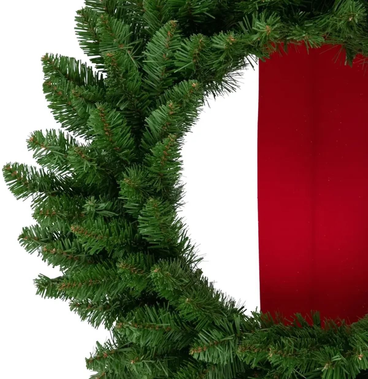 Set of 3 Wreaths on Red Ribbon Hanging Christmas Decoration  6.5'
