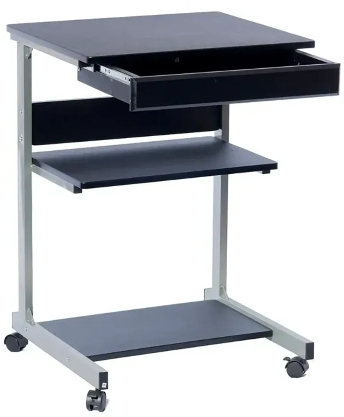 Rolling Laptop Cart with Storage. Color: Graphite