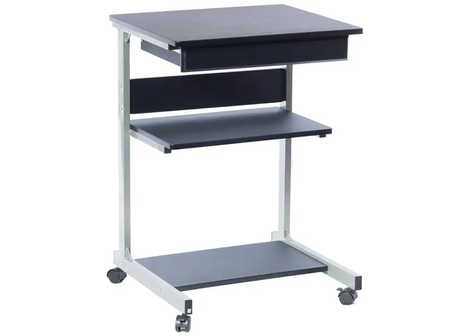 Rolling Laptop Cart with Storage. Color: Graphite