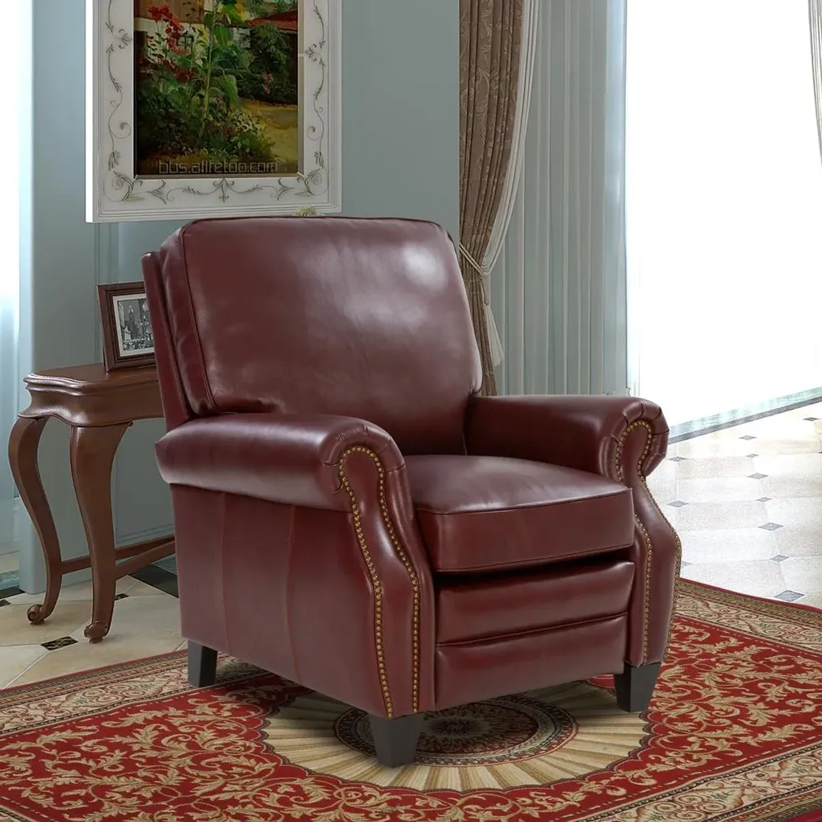 Barcalounger Briarwood Recliner, Marisol Cabernet / All Leather