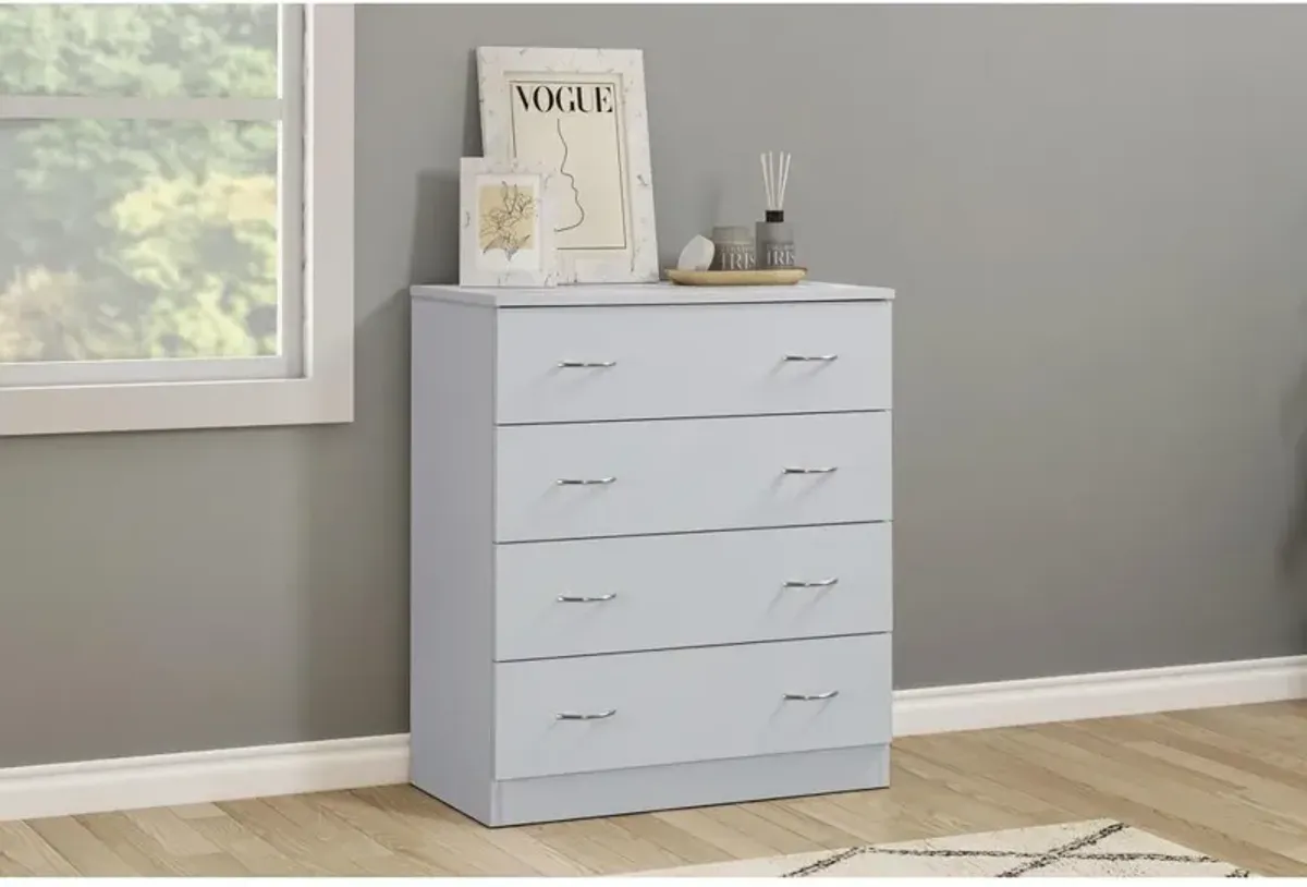 Four Drawer Chest in White