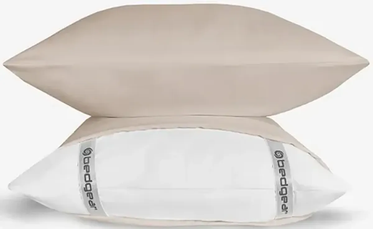 Hyper-Cotton King Pillowcase Set in Medium Beige