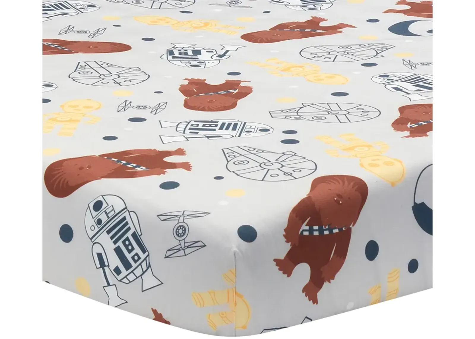 Lambs & Ivy Star Wars Signature Millennium Falcon 100% Cotton Fitted Crib Sheet