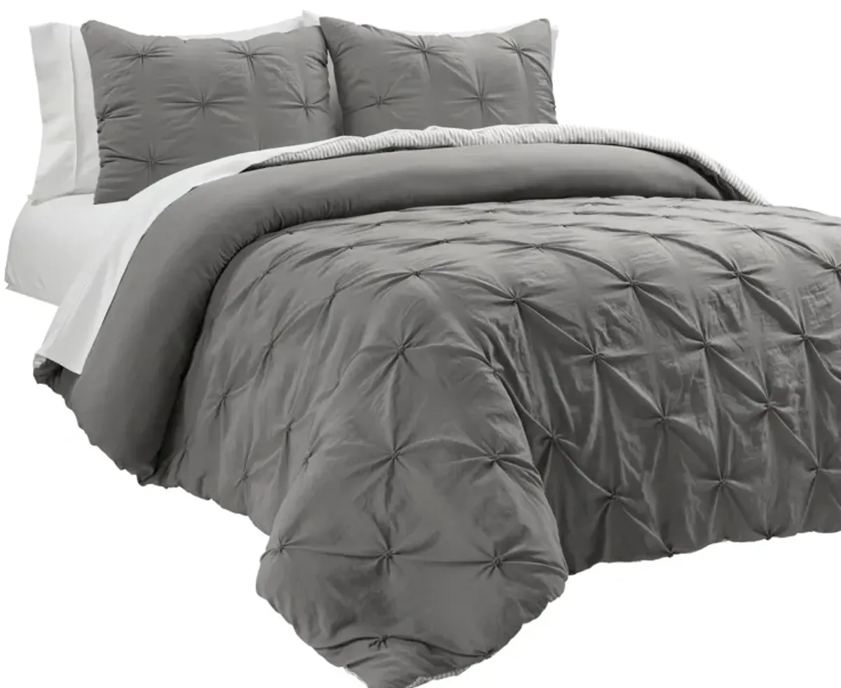 Ravello Pintuck BIAB Soft Reversible Printed Comforter 7-Pc Set