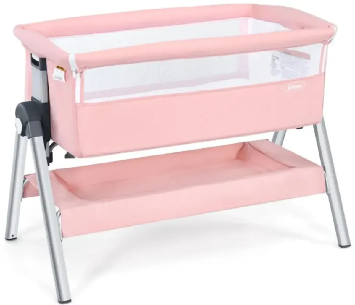 Hivvago Portable Baby Bedside Sleeper with Adjustable Heights and Angles