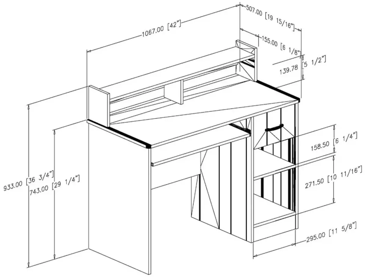 Hivvago Contemporary Home Office Computer Desk