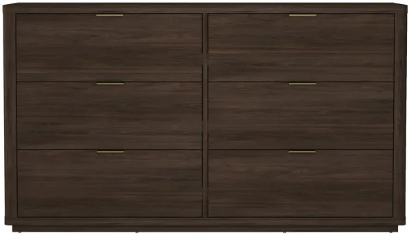Evalyn 60" Dresser in Brown (6-Drawer)