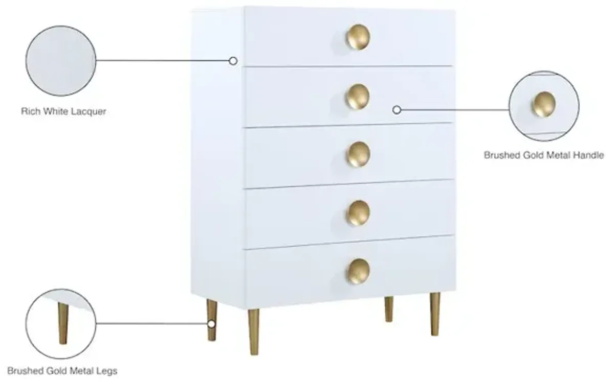 Meridian Furniture Zayne White Chest