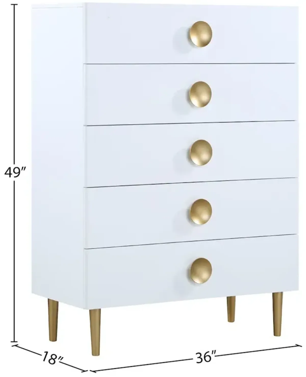Meridian Furniture Zayne White Chest