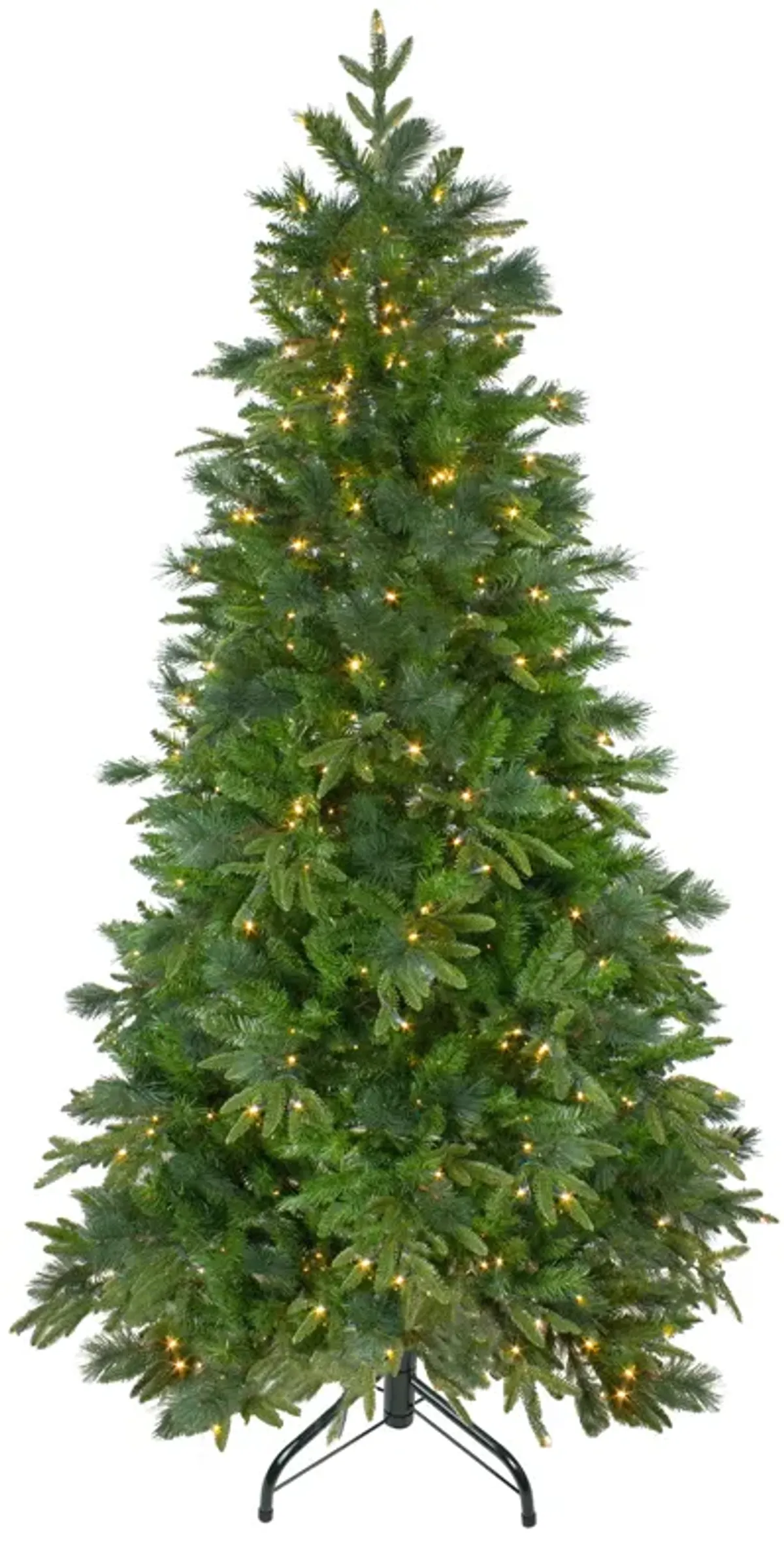 7.5' Pre-Lit Rosemary Emerald Angel Pine Artificial Christmas Tree - Warm White LED Lights