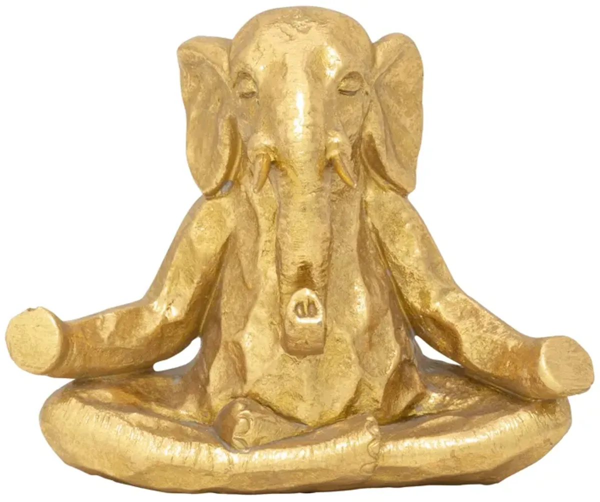 Meditating Elephant Figurine
