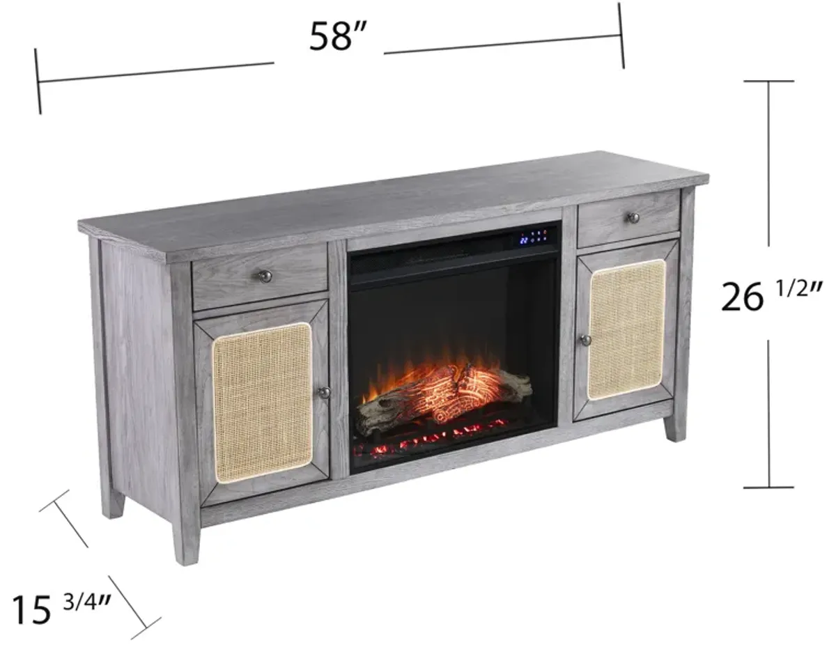 Raegan Elecectric Touch Fireplace Console