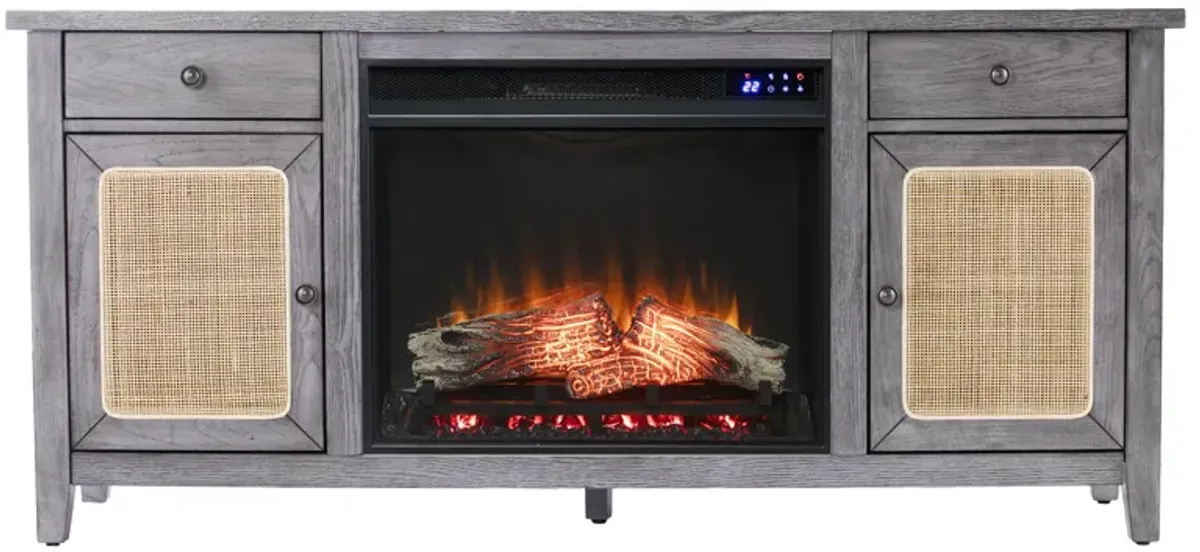 Raegan Elecectric Touch Fireplace Console