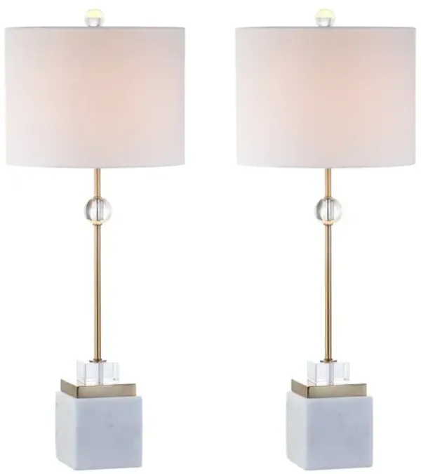 Dawson Marble/Crystal LED Table Lamp