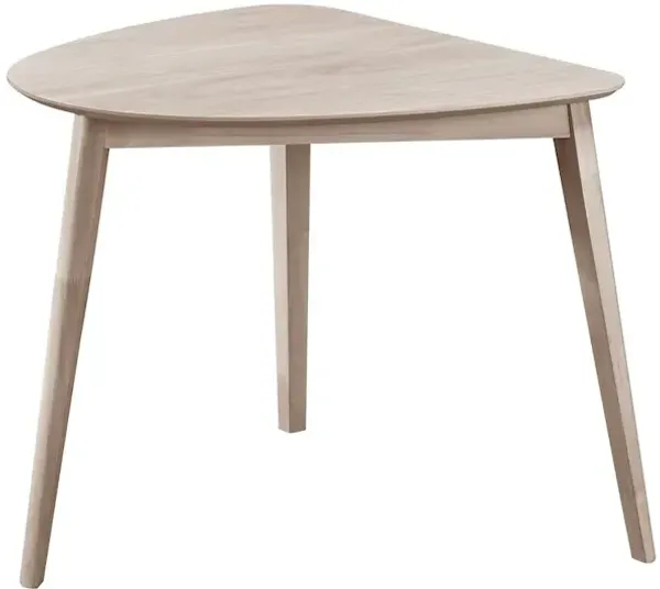 New Classic Furniture Oscar Wood Corner Table, White Ash