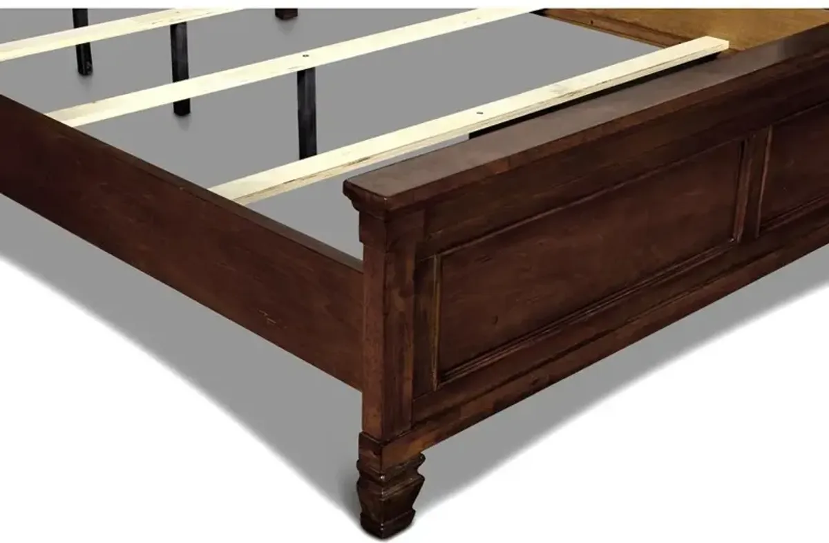 New Classic Furniture Furniture Tamarack Contemporary Solid Wood 3/3 Twin Bed in Cherry