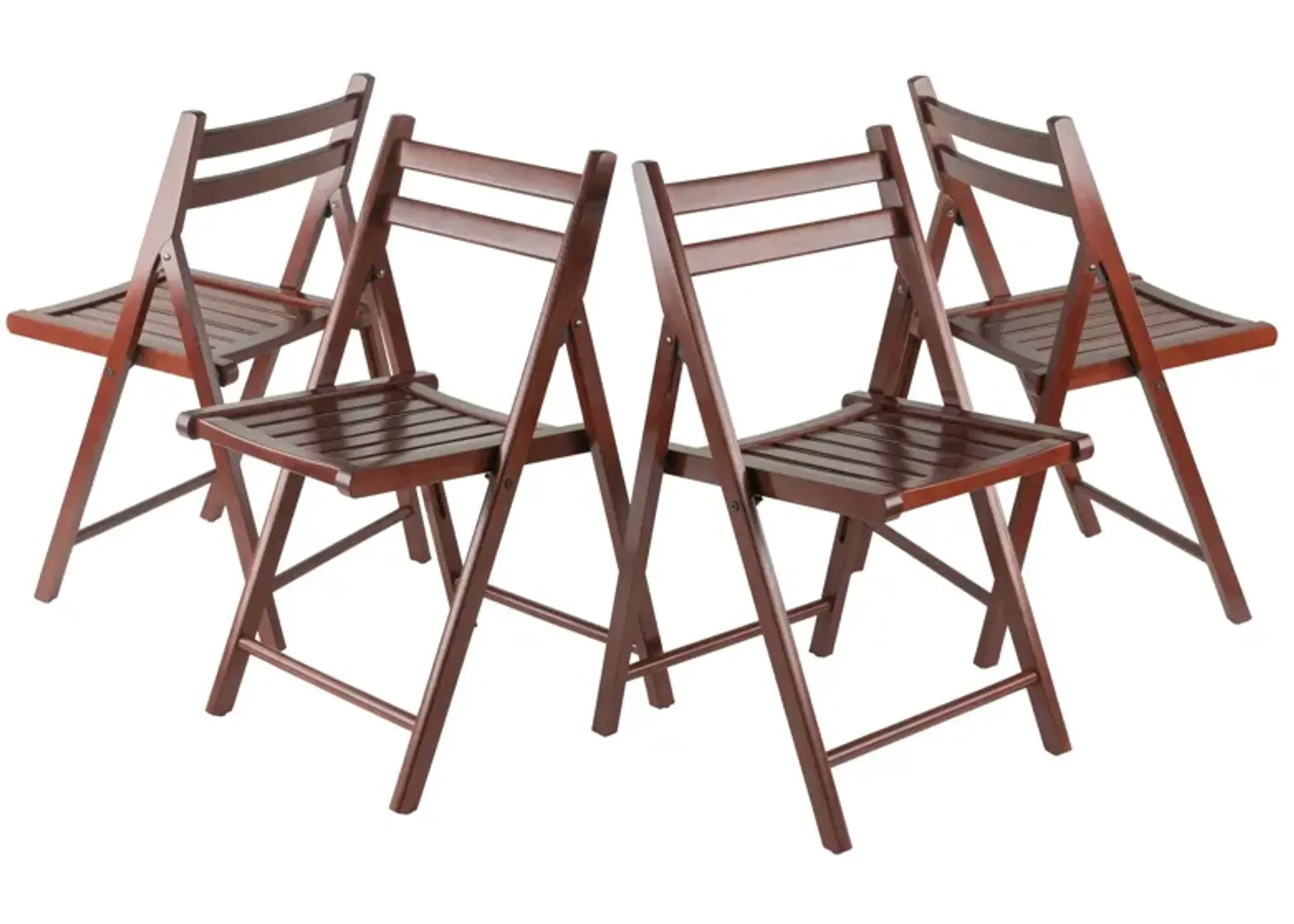 Robin 4-Pc Folding Chair Set, Walnut