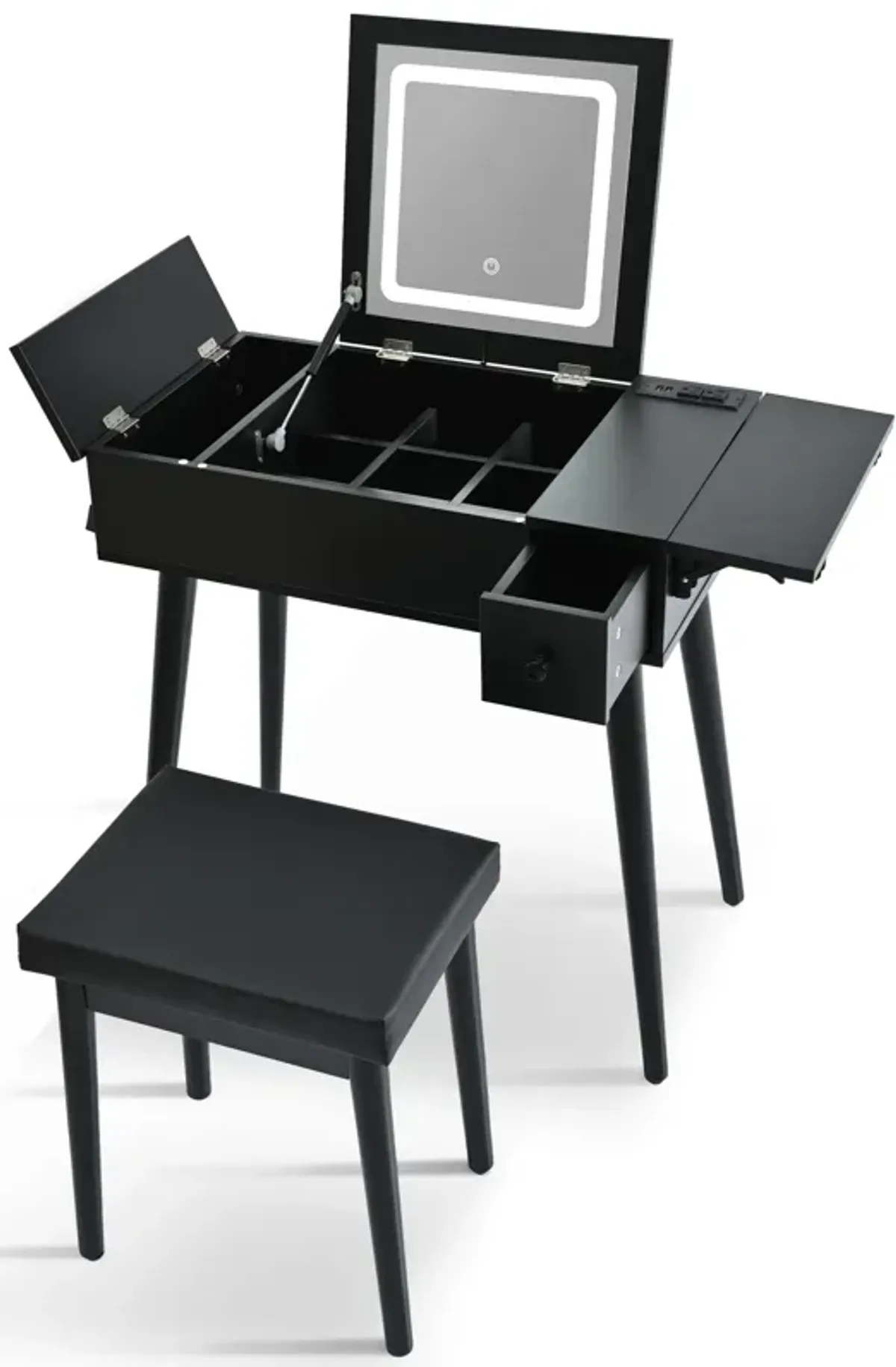 Merax Makeup Vanity Desk with Flip Top Mirror