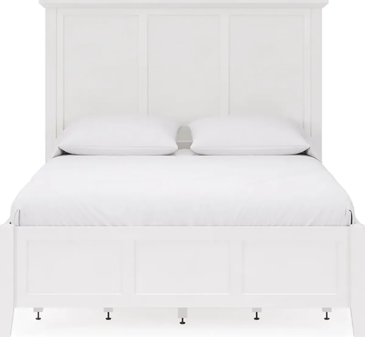 Grace Four Drawer Queen-size Platform Storage Bed in Snowfall White