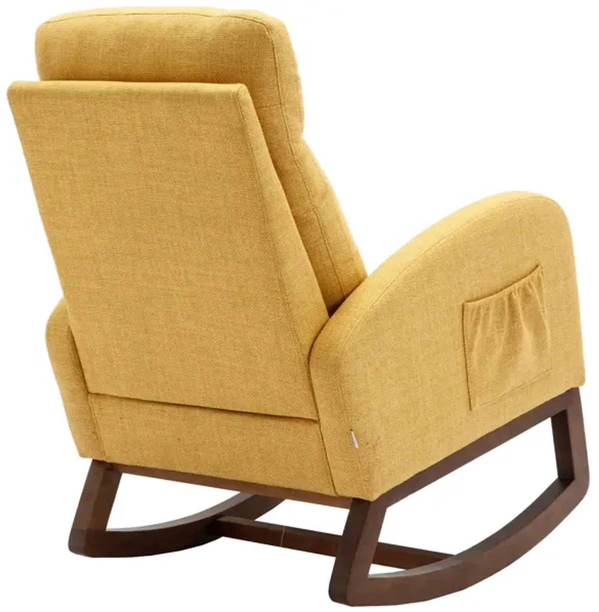 MONDAWE Modern Glider Chair, Recliner Armchair with Wood Legs and Side Pocket, Nursery Rocking Accent Chair with High Back for Living Room Bedroom