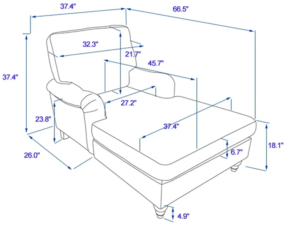 Merax Modern Mid-Century Indoor Chaise Lounge Sleeper Sofa