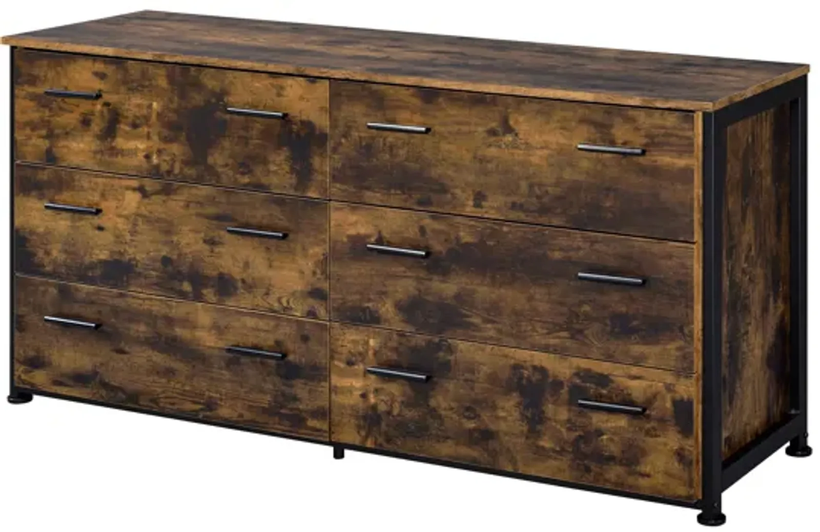 ACME Juvanth Dresser, Rustic Oak & Black Finish