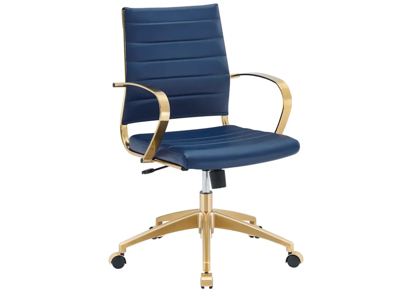 Modway Furniture - Jive Gold Stainless Steel Midback Office Chair Gold Black