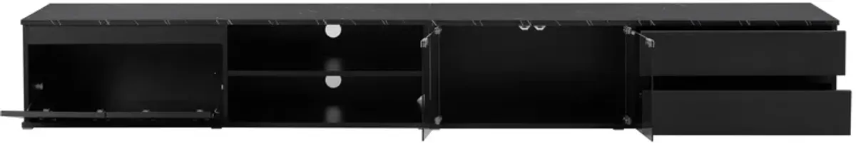 Merax LED TV Stand with 2 Drawers