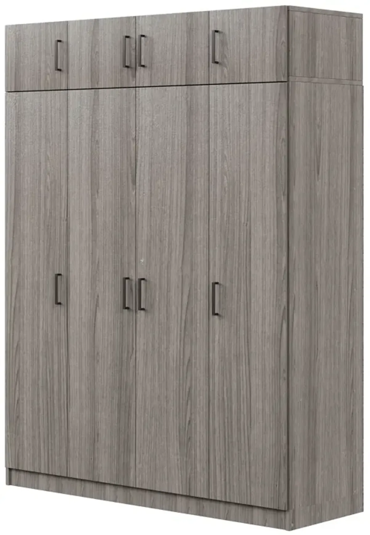 Merax 4-Door Wardrobe with 1 Drawer and Top Cabinets