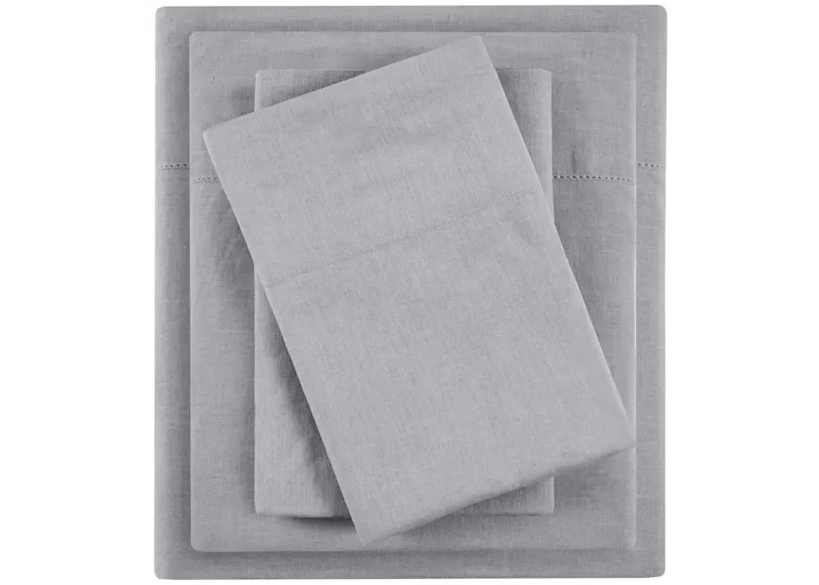 Gracie Mills Arden 4-Piece Breathable Linen Blend Sheet Set