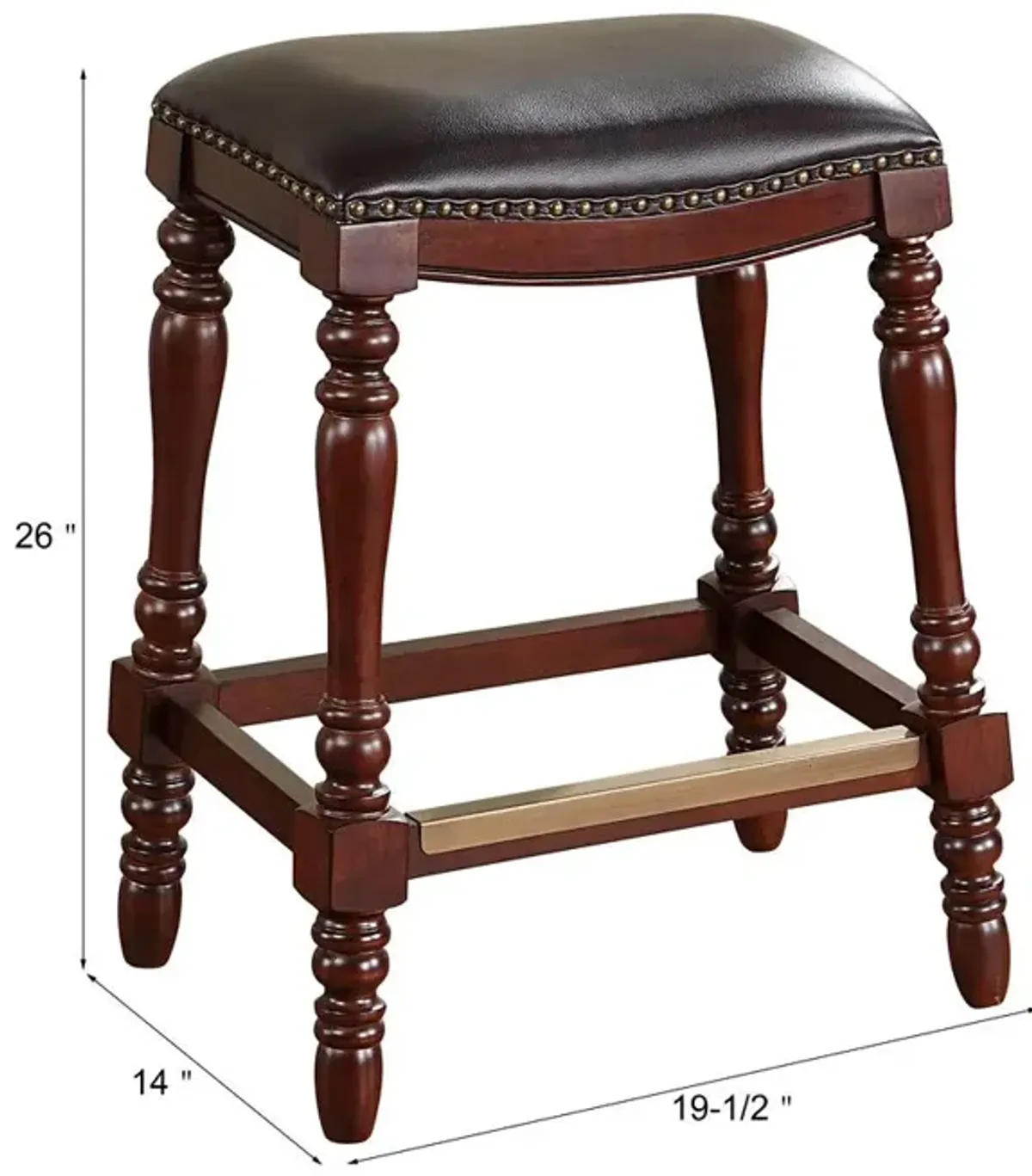 Chester Saddle Seat Counter Stool