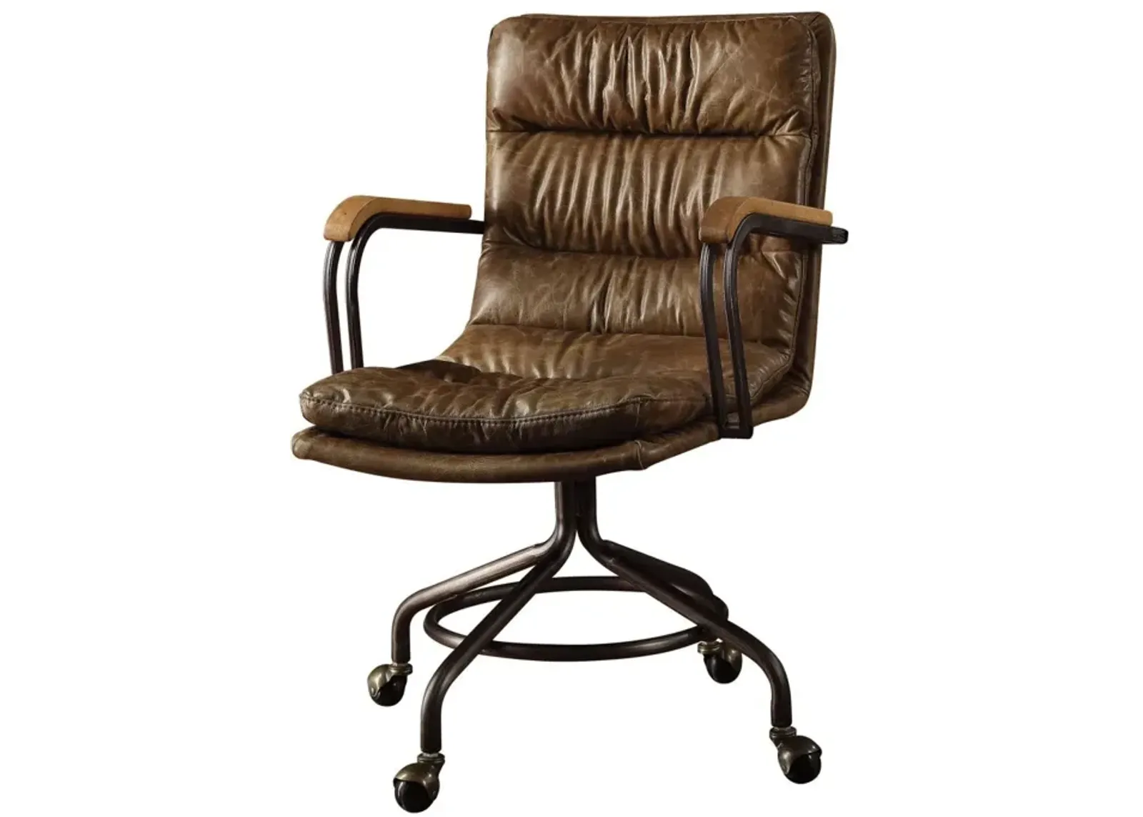 Harith Office Chair In Vintage Whiskey Top Grain Leather