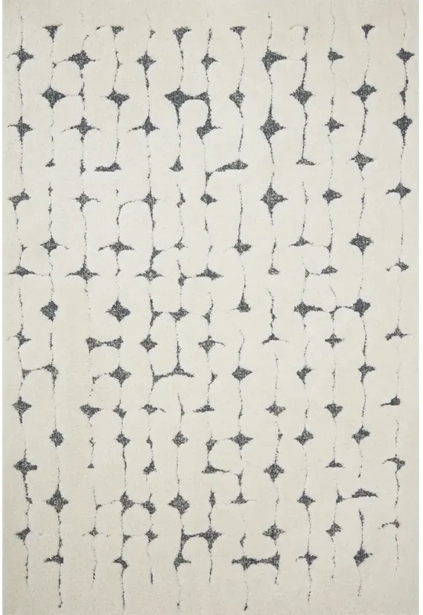 Hagen White/Navy 9'6" x 13' Rug