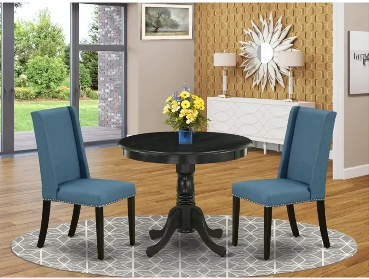 Dining Room Set Wirebrushed Black