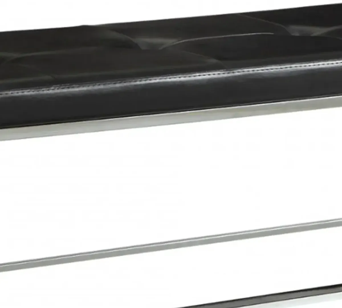 Stylishly Compelling Bench, Black-Benzara