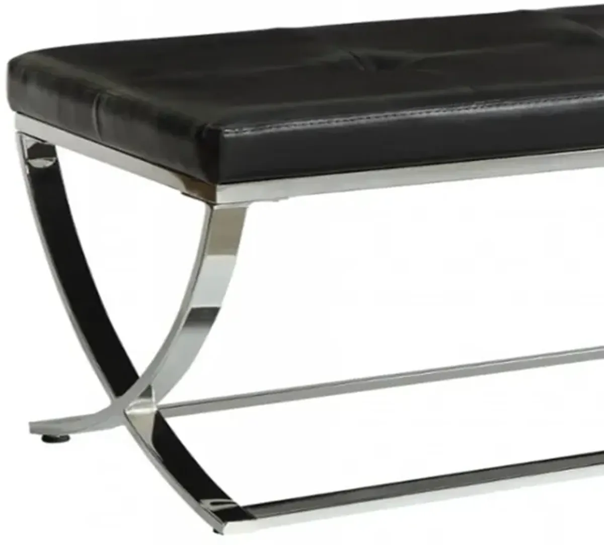 Stylishly Compelling Bench, Black-Benzara