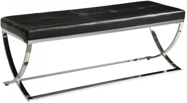 Stylishly Compelling Bench, Black - Benzara