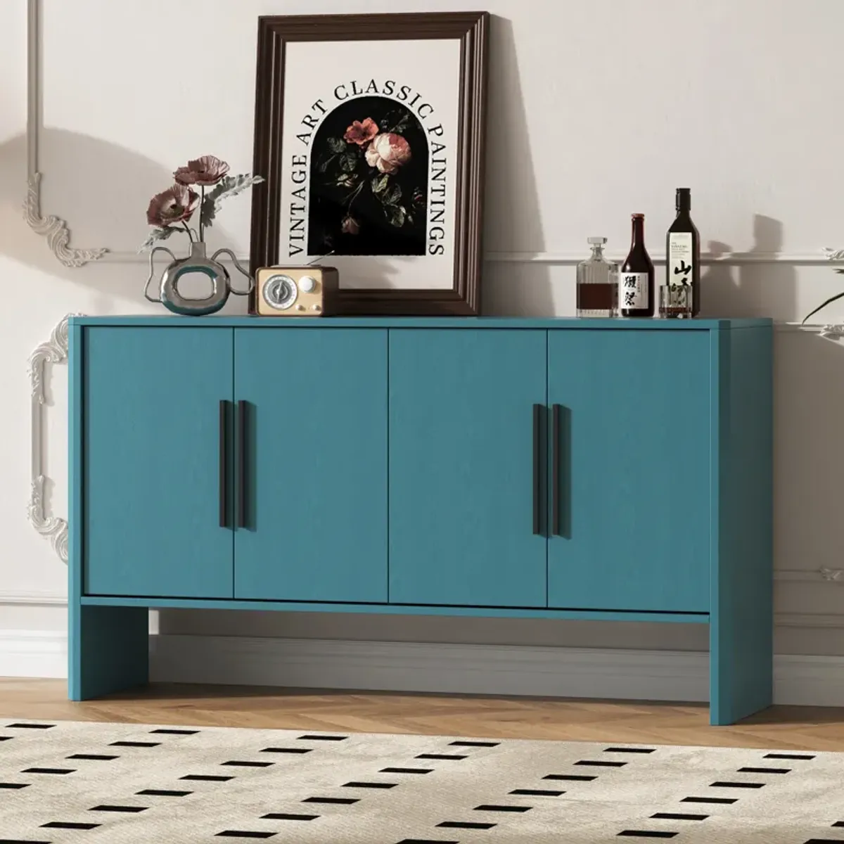 Merax Retro Sideboard Cabinet with Adjustable Shelves