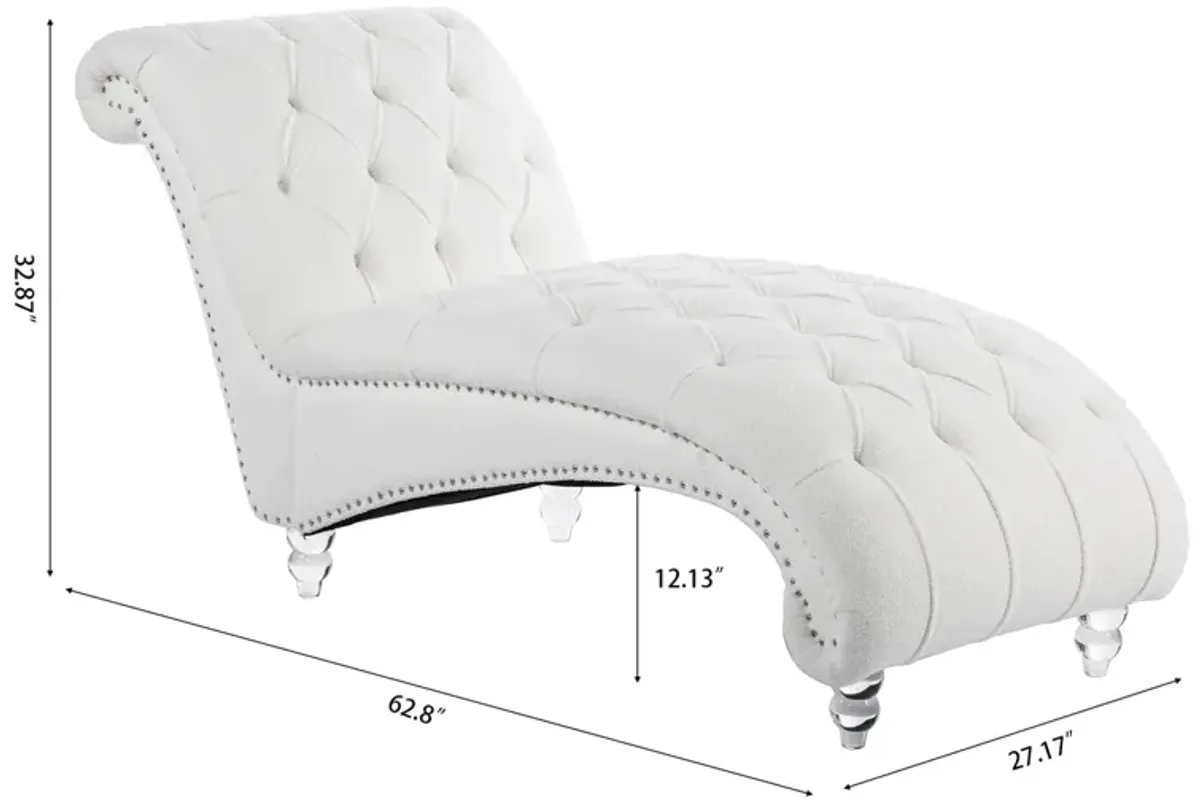 Tufted Armless Chaise Lounge