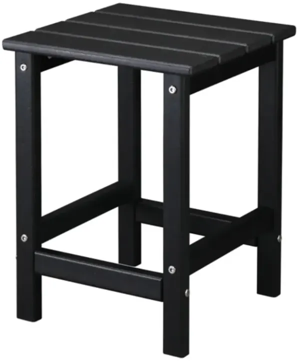HDPE Square Side Table with Single Layer Design for Home or Garden
