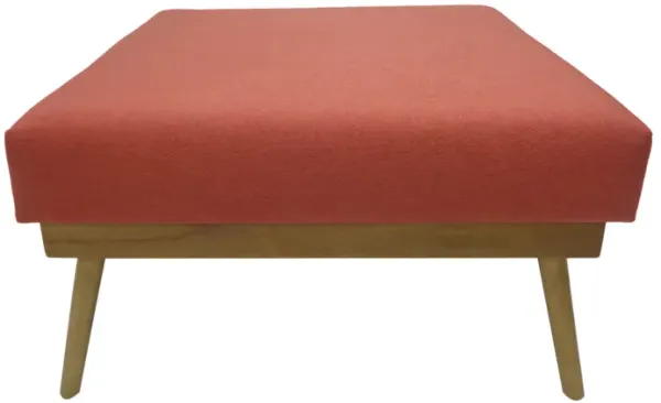 Streamdale Mid-Century Modern Square Ottoman with Plush Cushion for Living Room