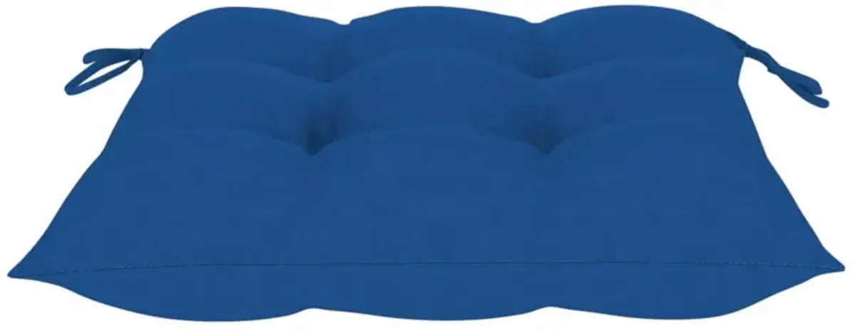 vidaXL Chair Cushions 4 pcs Blue 19.7"x19.7"x2.8" Fabric