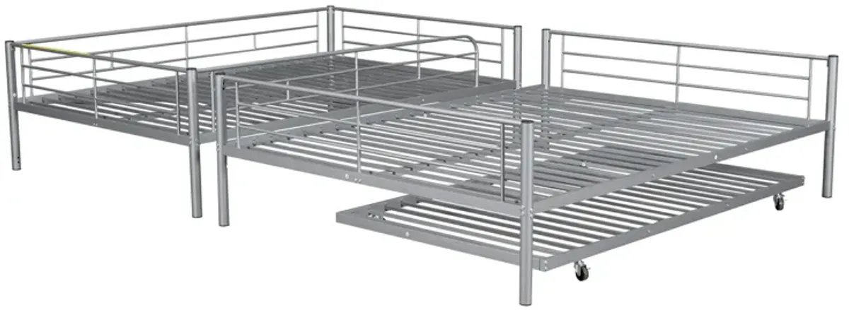 Merax Metal Bunk Bed with Trundle