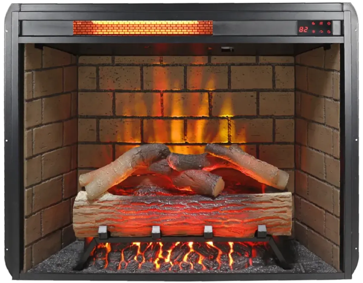 Streamdale 28" Infrared Electric Fireplace with Trim, Touch Panel Heater, Firebox and Sound