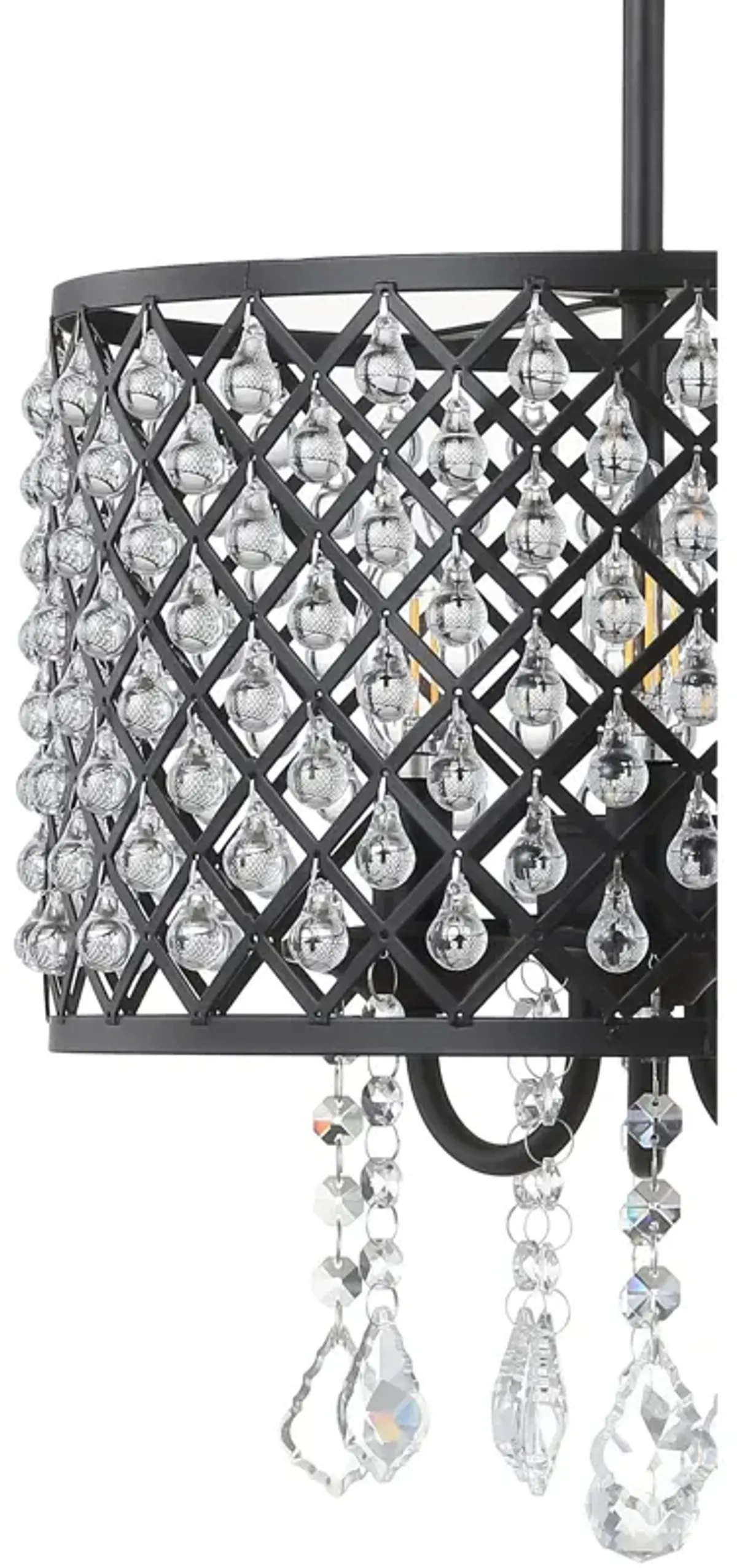 Gigi Metal/Crystal Adjustable LED Drop Chandelier