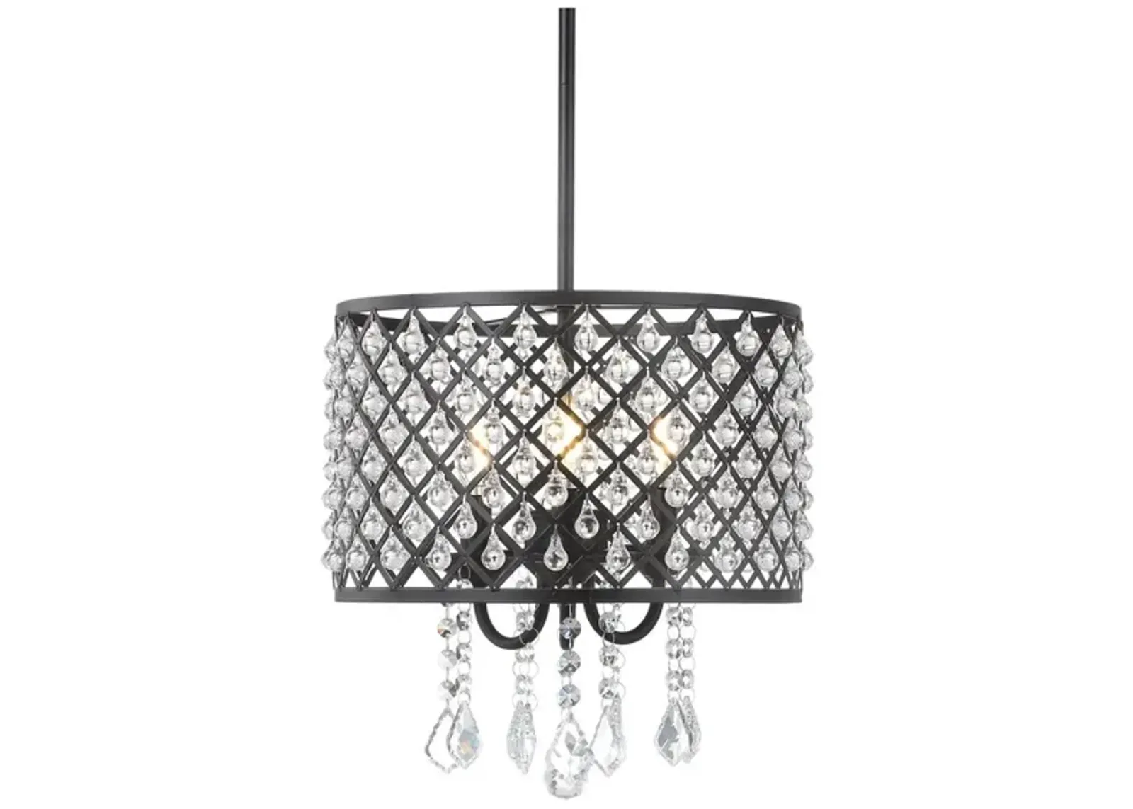 Gigi Metal/Crystal Adjustable LED Drop Chandelier