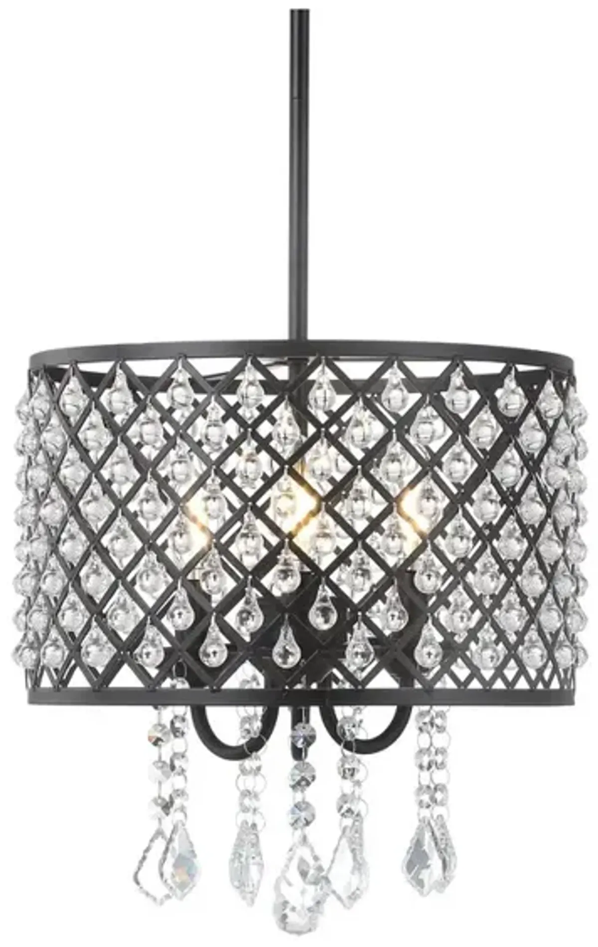 Gigi Metal/Crystal Adjustable LED Drop Chandelier