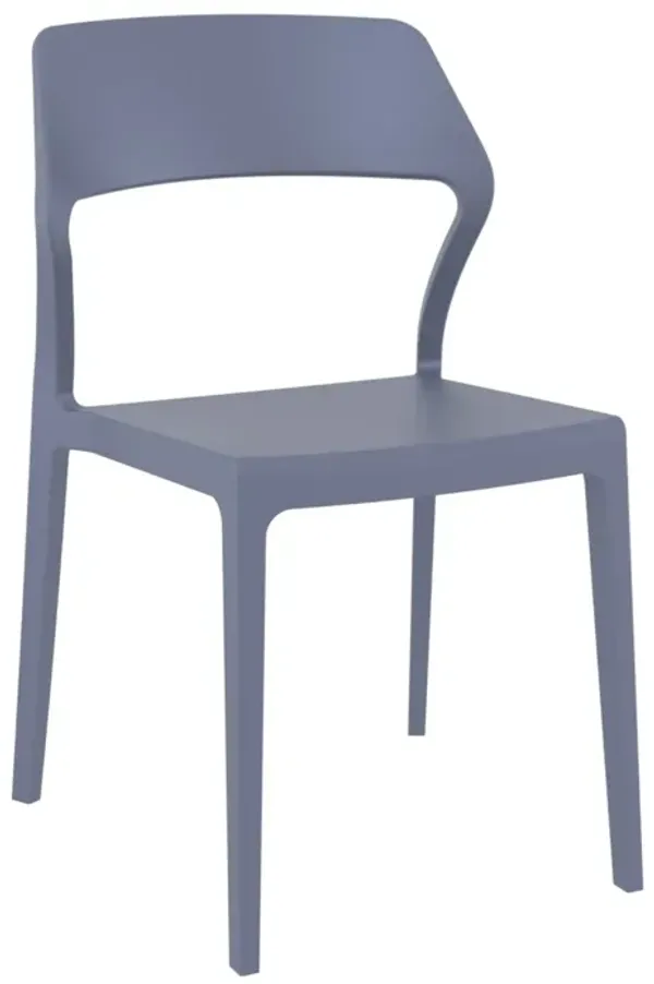32.75" Yellow Solid Patio Dining Chair