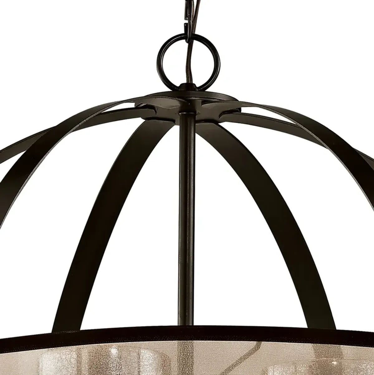 Diffusion Circular 24'' Wide 4-Light Bronze Chandelier